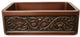 Copperhaus Rectangular Undermount Sink With A Sunflower Design Front Apron