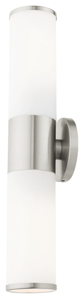 Brushed Nickel Contemporary, Minimal, Urban, Clean Vanity Sconce