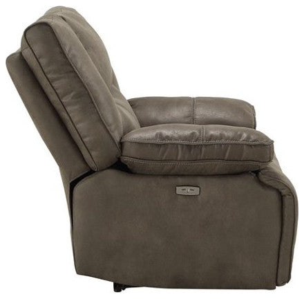Comfortable Power Reclining Sofa, Air Leather Upholstered Seat & USB Docks, Gray