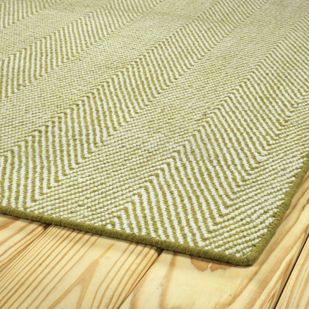 Kaleen Ziggy Hand woven Indoor/Outdoor Polyester Area Rug Wasabi, 5'x7'6"