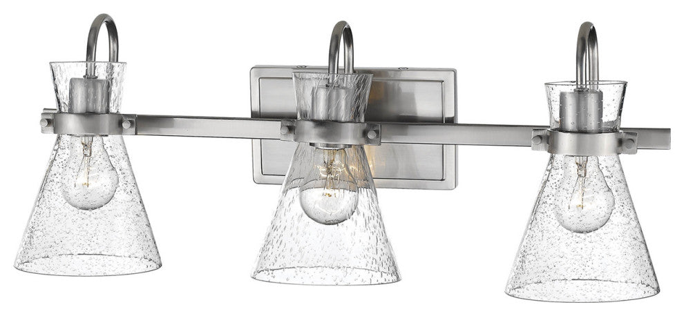 Millennium 2333-BN Three Light Vanity, Brushed Nickel Finish