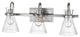 Millennium 2333-BN Three Light Vanity, Brushed Nickel Finish