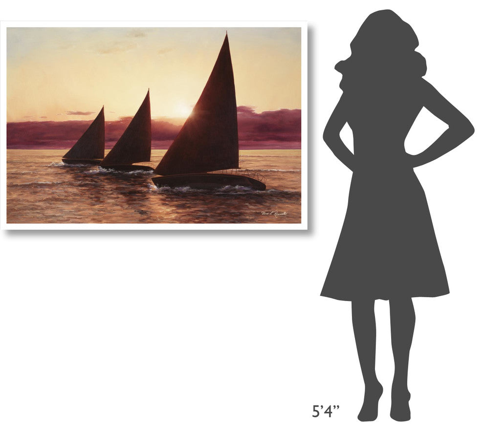 "Evening Sail" Digital Paper Print by Diane Romanello, 50"x34"
