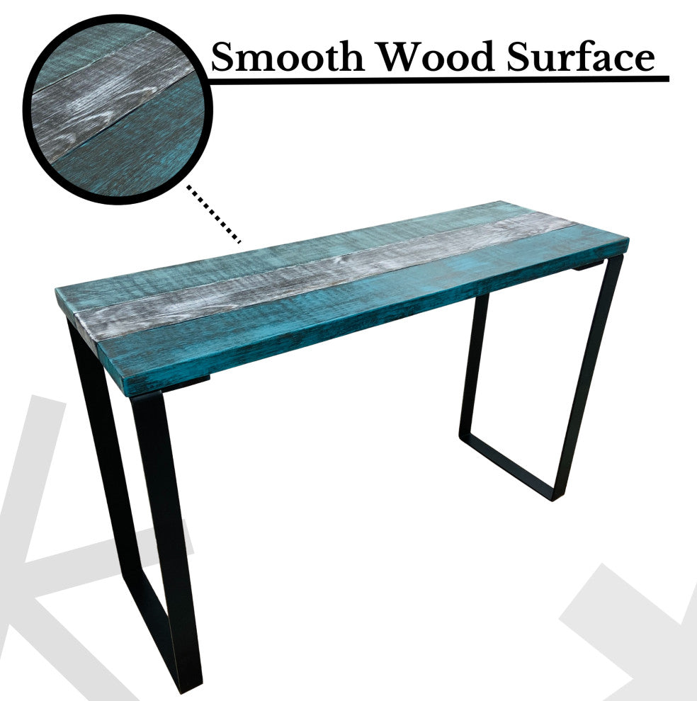 Barn Walls Bedroom Console Table Accent Table, Handcrafted, Industrial Mix, 48" Length