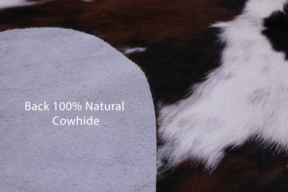 6' 6" X 5' 4" Natural Cowhide Rug C2260