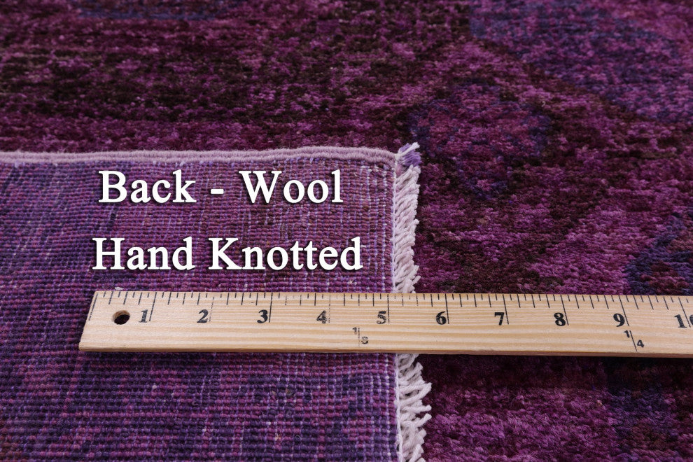 7' 10" X 9' 9" Hand-Knotted Full Pile Overdyed Mamluk Rug - Q12732
