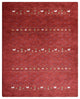 HAND KNOTTED LOOM WOOL ECO-FRIENDLY AREA RUGS - Rectangle, Red, Contemporary