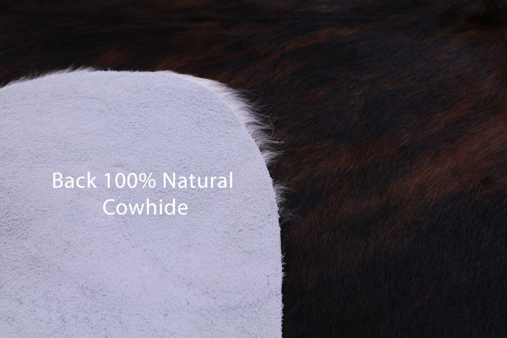 6' 3" X 5' 5" Tricolor Natural Cowhide Rug C1816