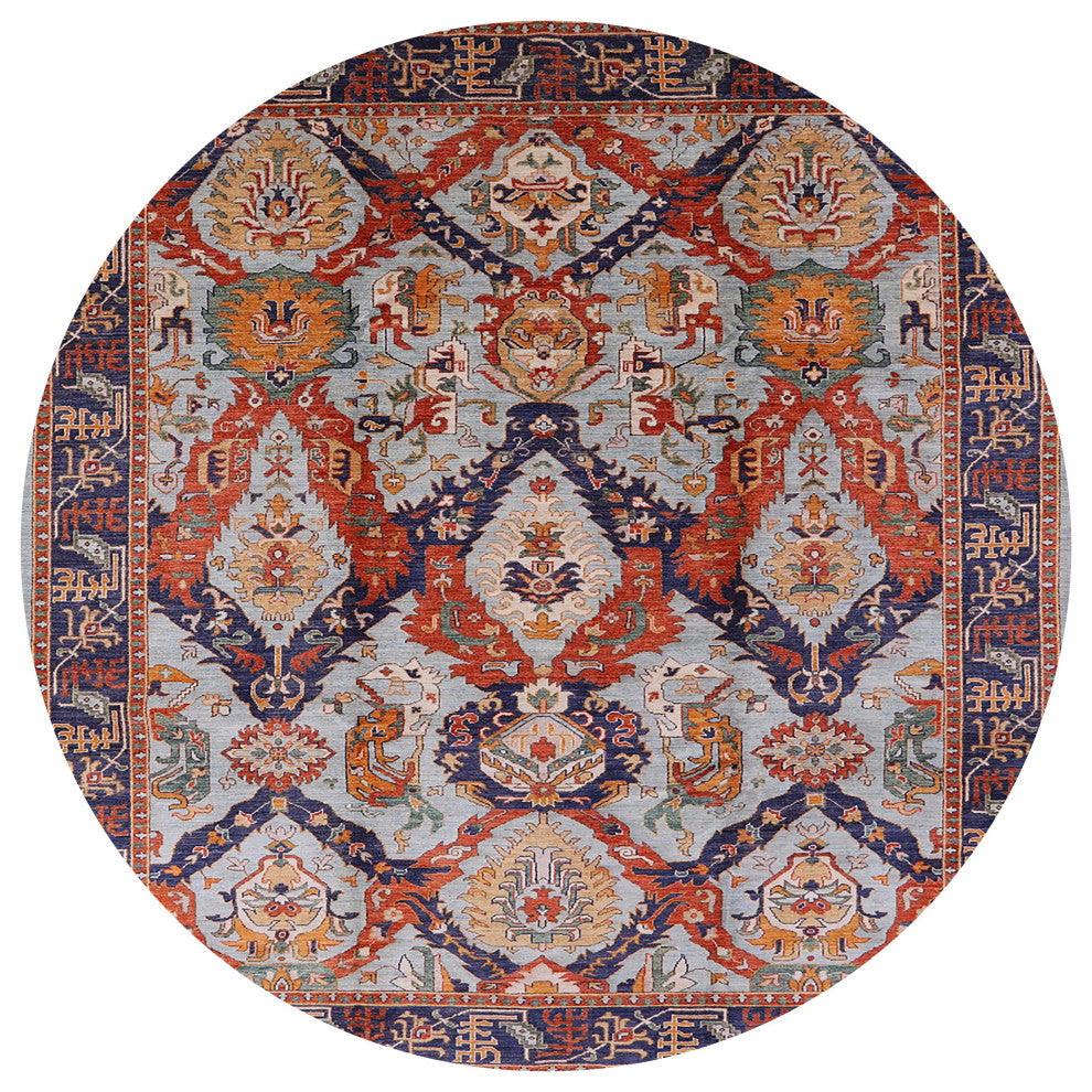 Ahgly Company Indoor Round Mid-Century Modern Area Rugs, 5' Round