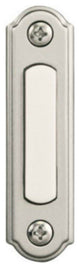 Heath Zenith Wired Lighted Insert Push Button, Satin Nickel