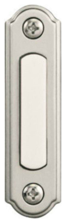Heath Zenith Wired Lighted Insert Push Button, Satin Nickel