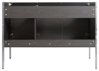 Oakville Bath Vanity, Ceramic Sink, Black Coal Oak, 48 Inch, Chrome Hardware
