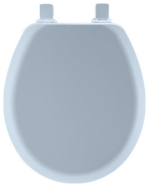 Mayfair 41EC-034 Round Molded Wood Toilet Seat w/ Easy-Clean Hinges, Sky Blue