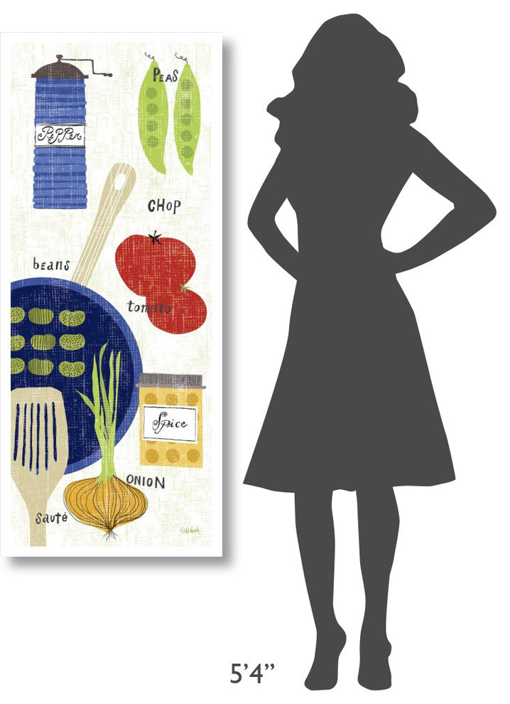 "Cooking It" Digital Paper Print by Sue Schlabach, 22"x52"