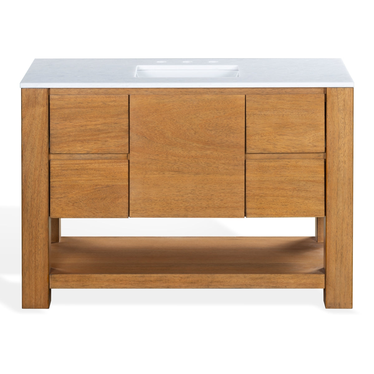 Safavieh Couture Bertino Vanity, Light Oak/White, 48In