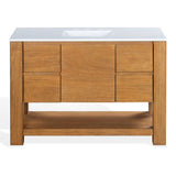 Safavieh Couture Bertino Vanity, Light Oak/White, 48In