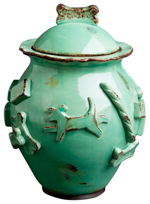 Dog Treat Jar, Aqua