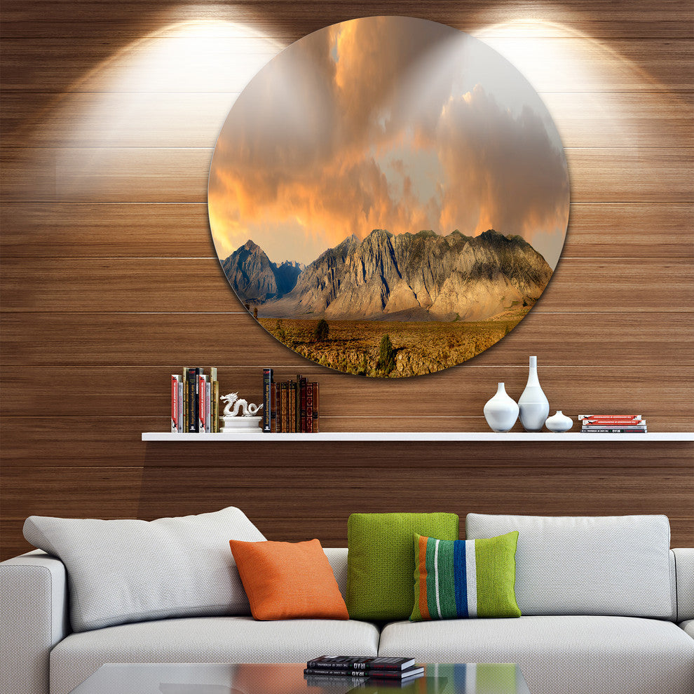 Sierra Nevada Mountain, Landscape Round Wall Art, 11"