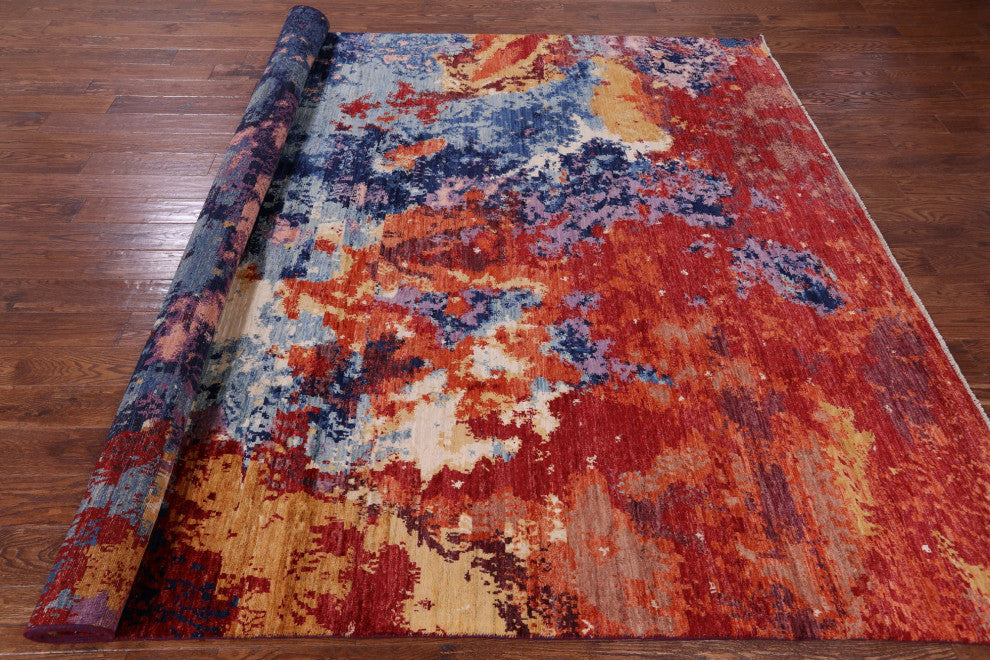 Handmade Modern Wool Rug 8' 5" X 11' 9" Q9680