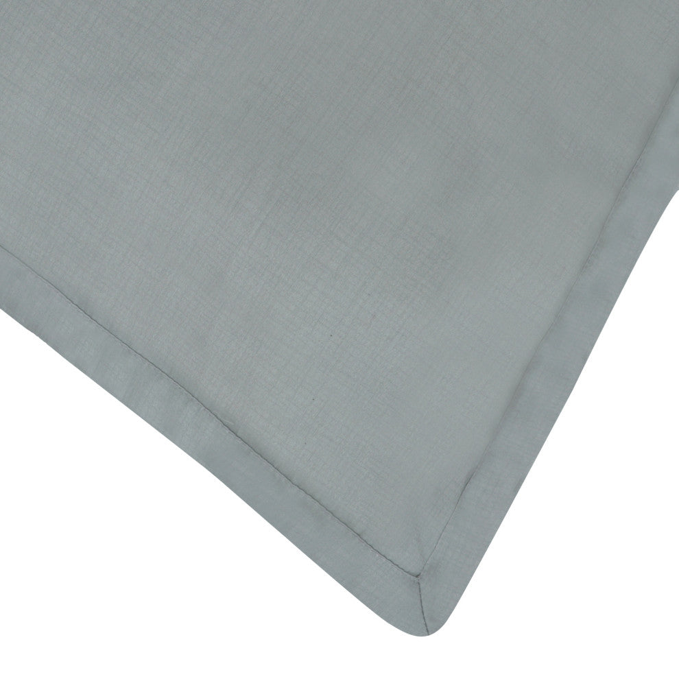 Delara 100% Organic Cotton 2 Inch Flange Euro Sham Set of 2, 26"X26", Green