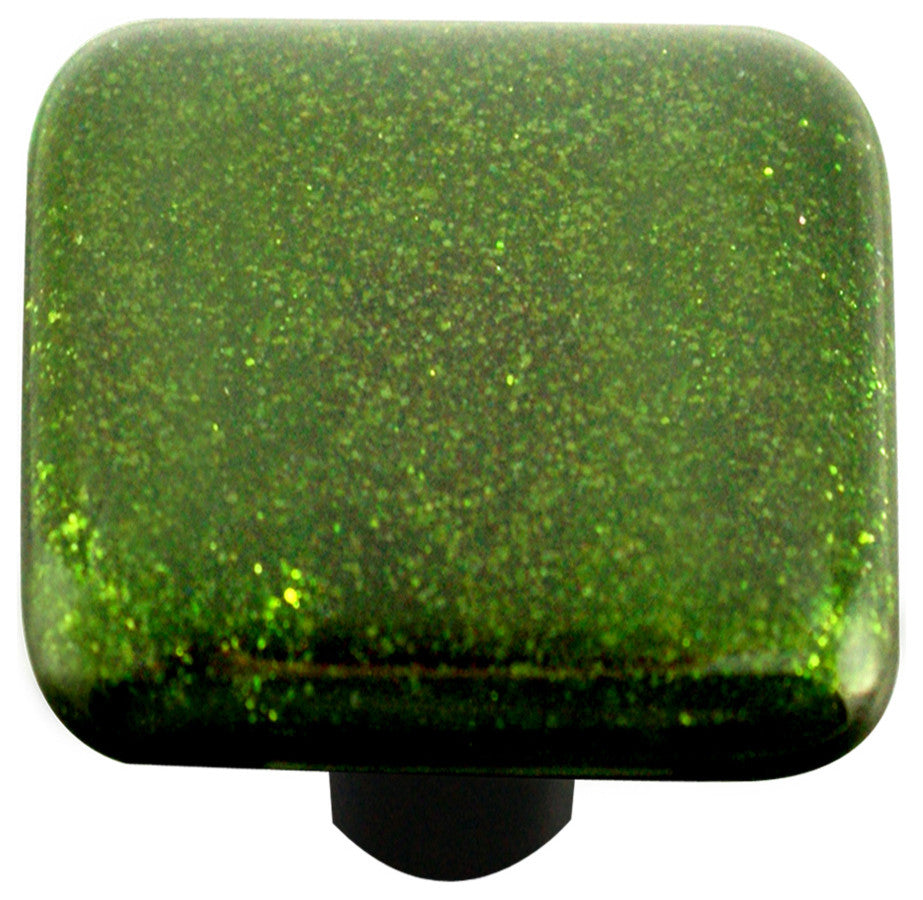Lt. Metallic Green Knob, Black Post