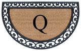 A1HC Half Round 30"x48" Double Door Monogrammed Doormat, Q