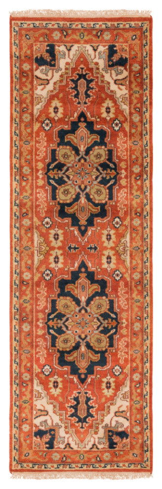 Surya Zeus ZEU-7805 Traditional Area Rug, Rust, 3' x 12' Runner