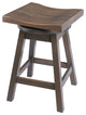 Rustic Urban Swivel Bar Stool in Quarter Sawn Oak, Antique Slate, Bar Height, 3