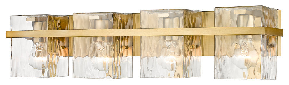 Zlite 1938-4V-MGLD 4-Light Vanity, Clear