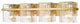 Zlite 1938-4V-MGLD 4-Light Vanity, Clear