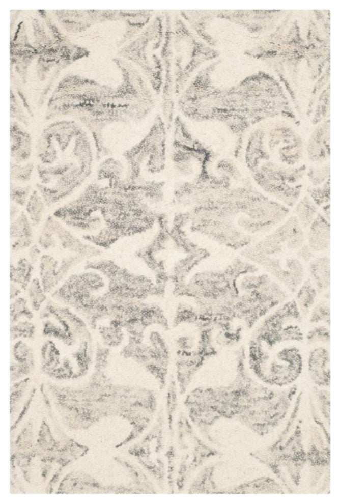 Safavieh Chatham 8' X 10' Hand Tufted Wool Rug in Light Gray and Ivory
