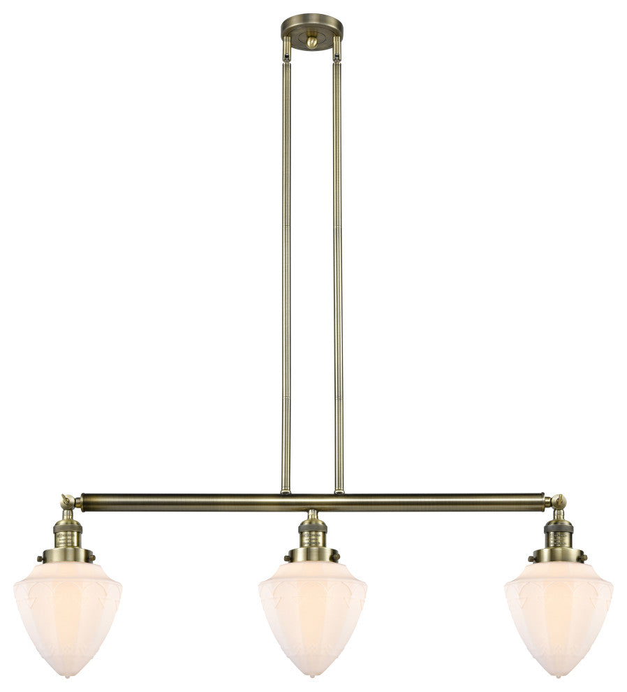 Innovations 213-AB-G661-7-LED 3 Light Island Light, Antique Brass