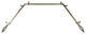 Vinci 13/16" Bay Window Curtain Rod, Antique Brass