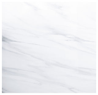 ACME Yabeina Artificial Marble Square Top Dining Table in White and Gray Oak