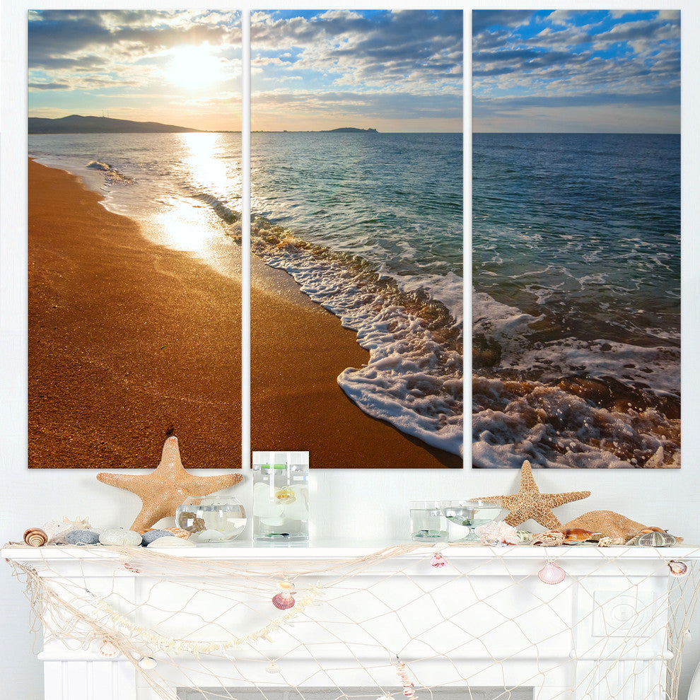 "Gili Island Tropical Beach" Metal Wall Art, 3 Panels, 36"x28"