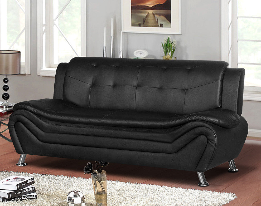 Camille Black Living Room Collection, Sofa