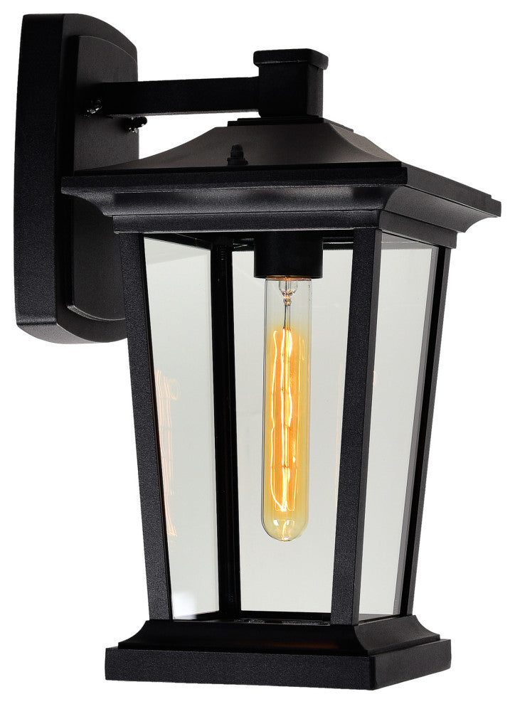Leawood 1 Light Black Outdoor Wall Light