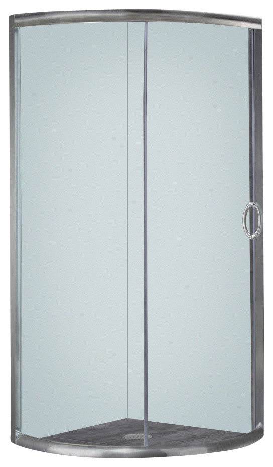 Aston Semi Shower Enclosure, Stainless Steel, 40"x40"x75"
