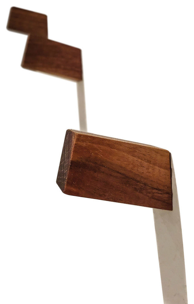 Aria Wood Towel Hook, Set of 3, Walnut