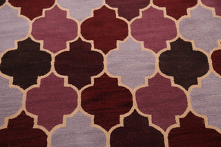 Contemporary Trellis Oriental Area Rug Hand-tufted Wool Carpet 8x11