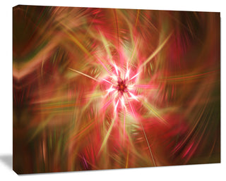 Rotating Brown Bright Fireworks, Floral Canvas Art Print, 40"x30"