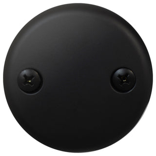 Above Floor Tip-Toe Trim and 2-Hole Overflow Cover, Matte Black
