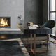 Matte Black Modern Table Lamp With Frosted Acrylic