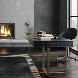 Matte Black Modern Table Lamp With Frosted Acrylic