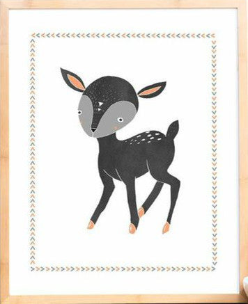 Boho Deer 18x24  Children's Wall Art Poster
