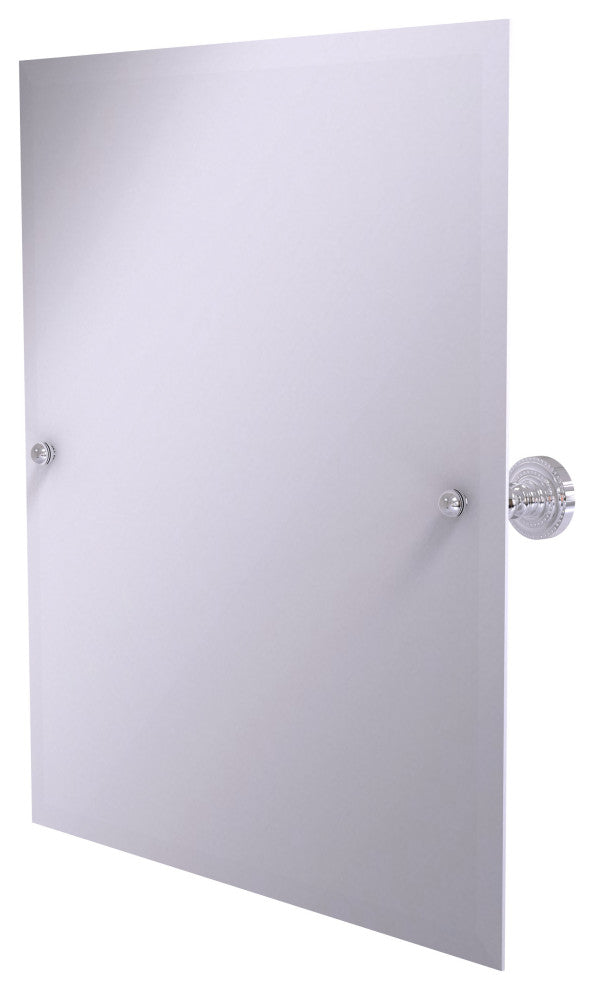 Frameless Tilt Mirror with Beveled Edge, Polished Chrome
