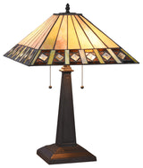 Giles 2-Light Mission Table Lamp 16"