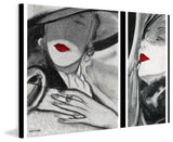 "Hat Lady 2" Painting Print on Wrapped Canvas