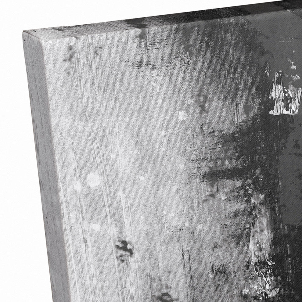 Black and White Textured Print on Canvas