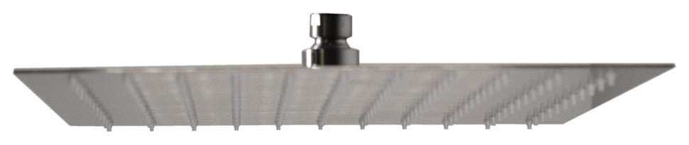 12"x12" Square Thin Shower Head, Satin Nickel
